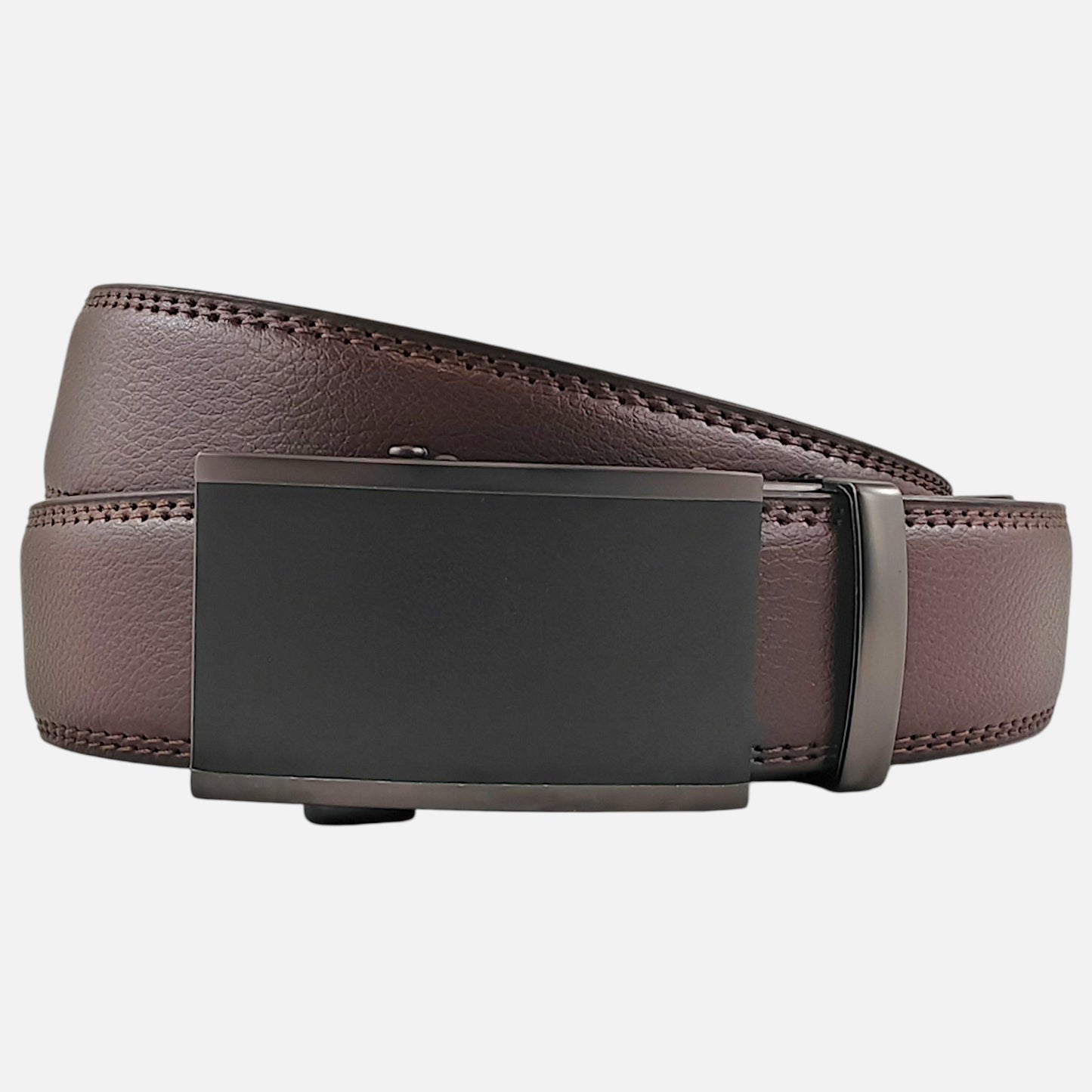 BELTBOX classic | Кафяв мъжки колан без дупки от естествена кожа