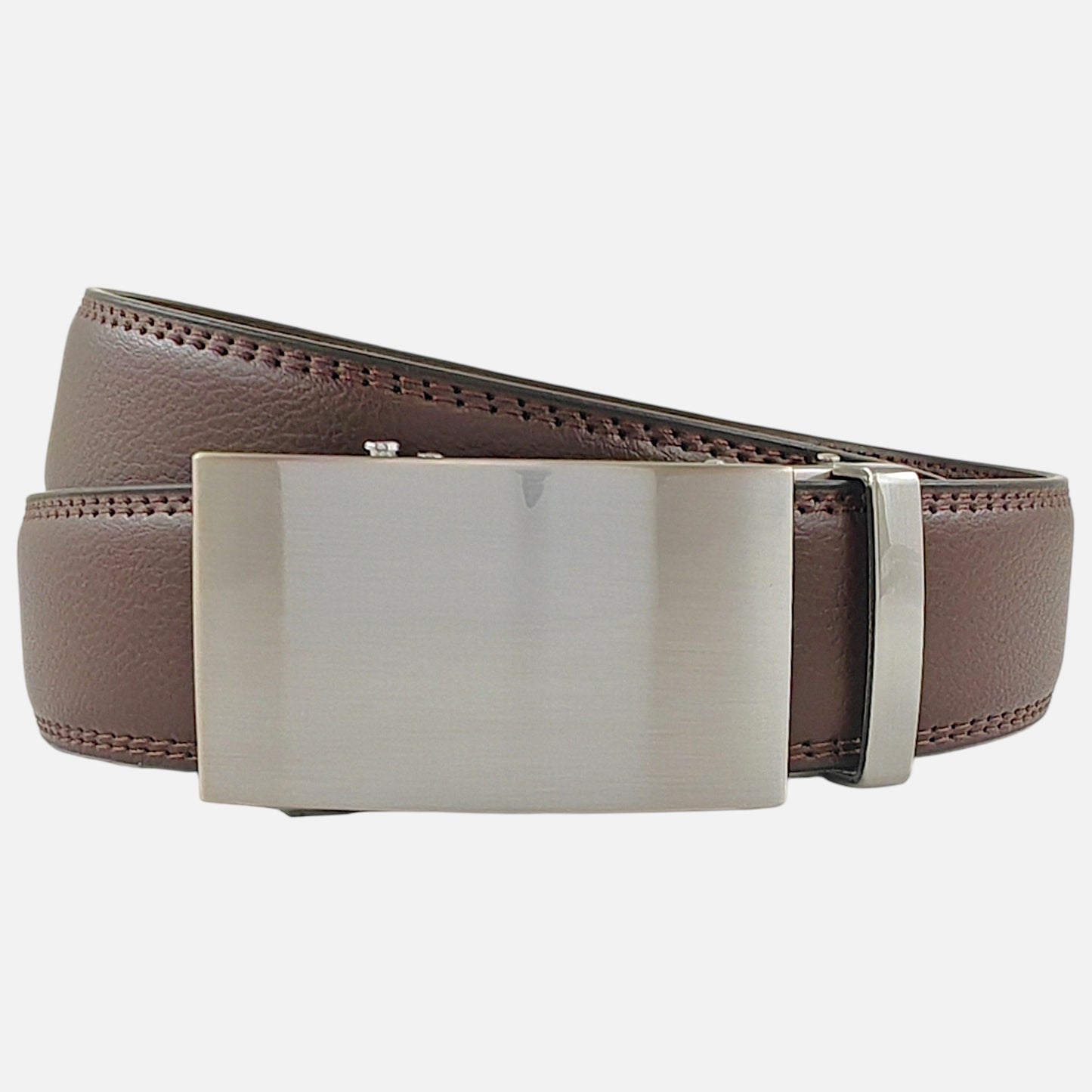 BELTBOX classic | Кафяв мъжки колан без дупки от естествена кожа