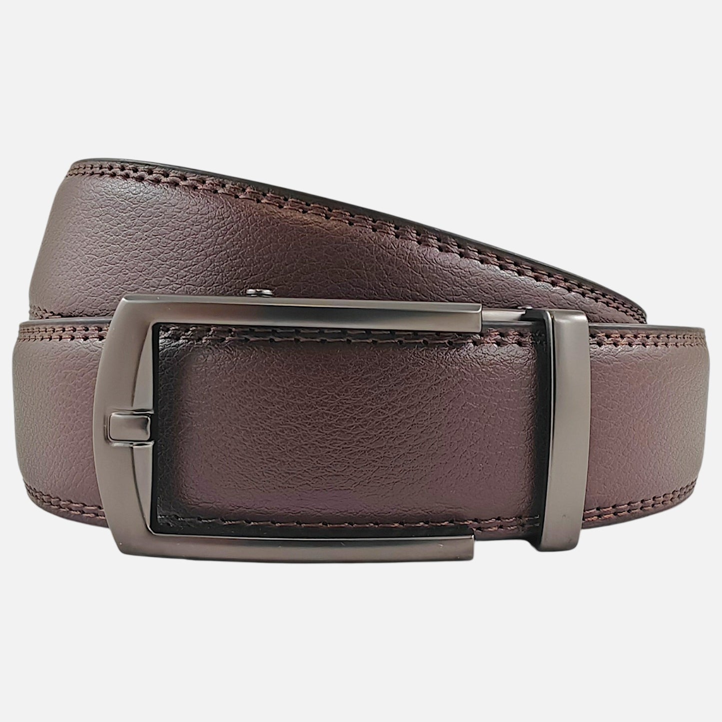 BELTBOX classic | Кафяв мъжки колан без дупки от естествена кожа