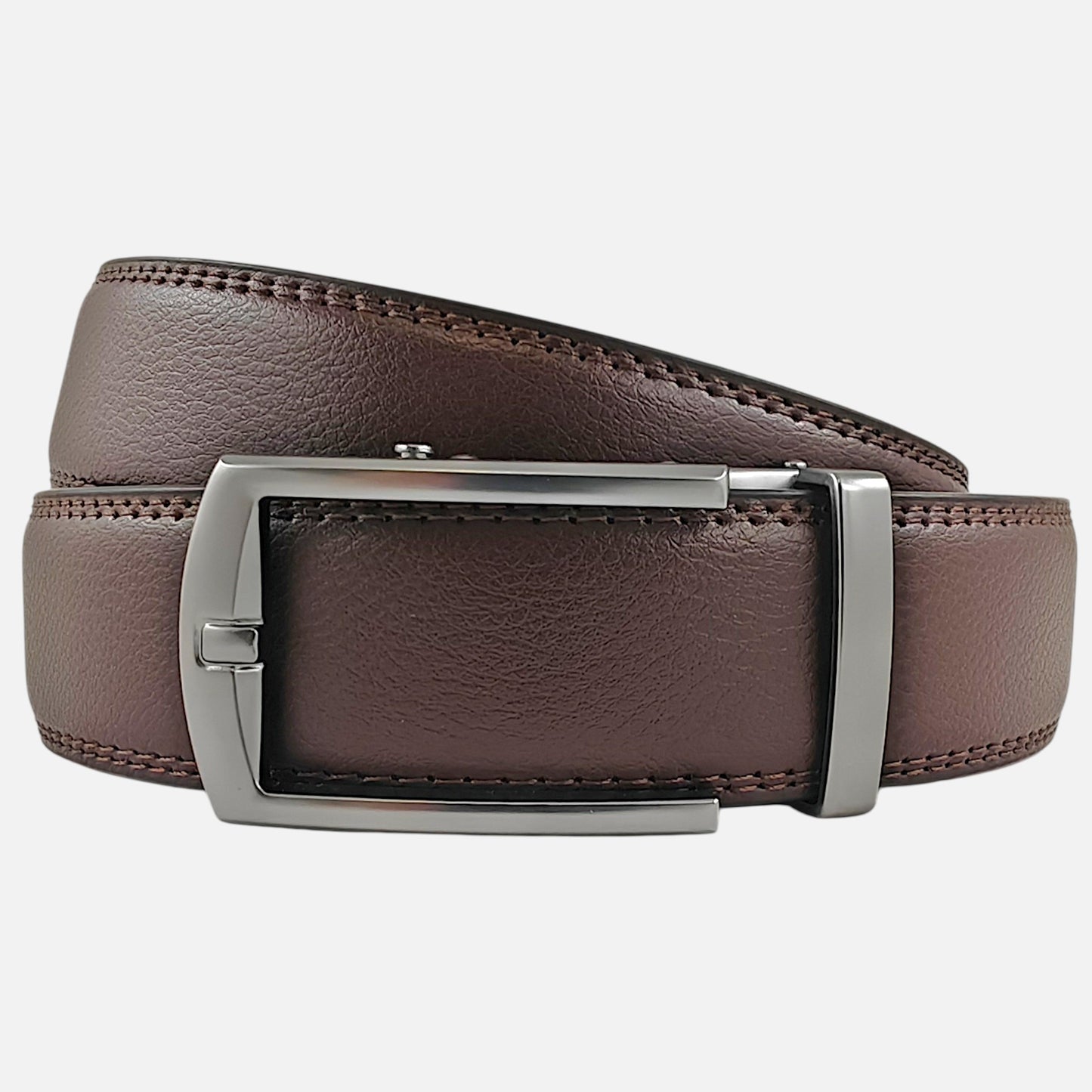 BELTBOX classic | Кафяв мъжки колан без дупки от естествена кожа
