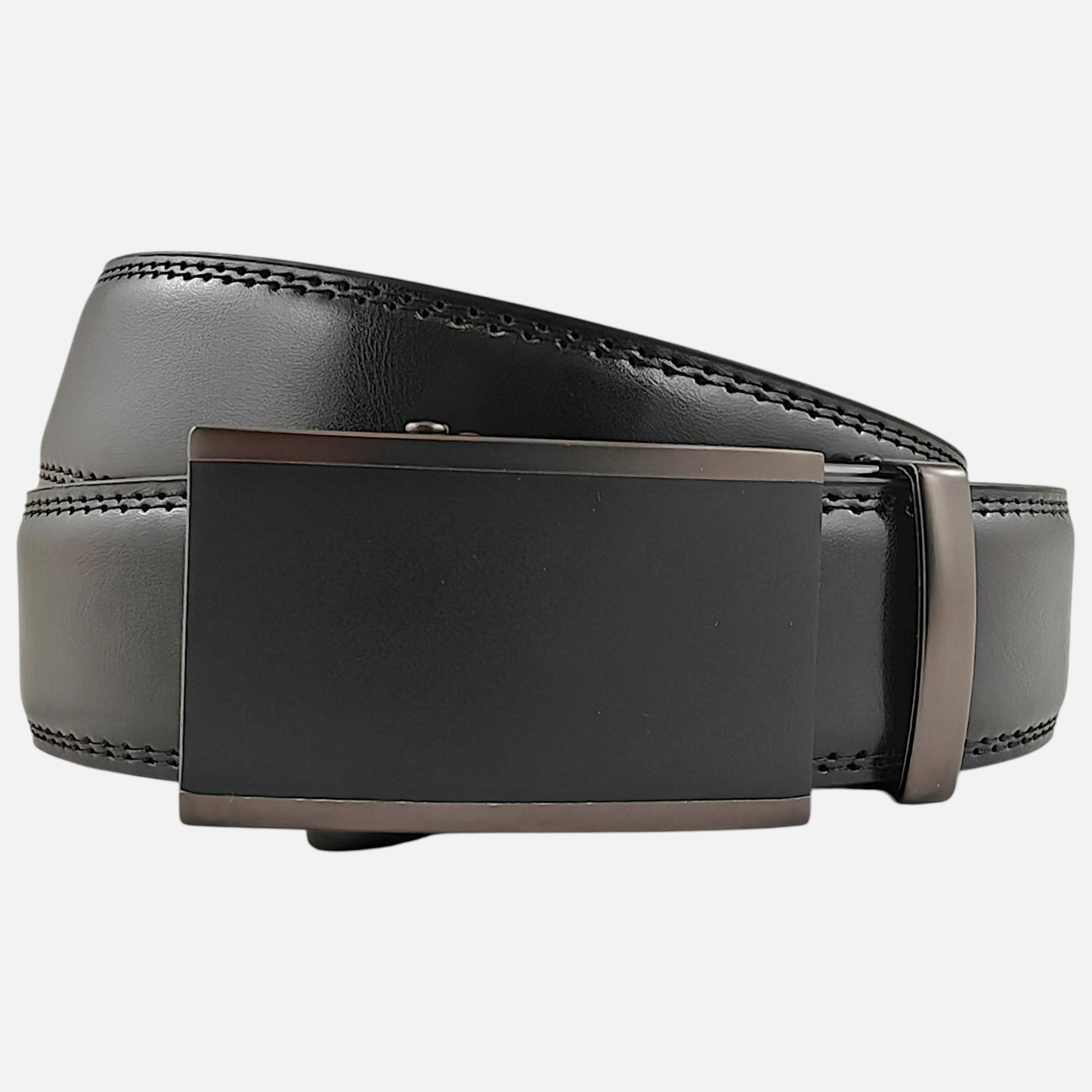 BELTBOX luxury | Черен мъжки колан без дупки от естествена кожа