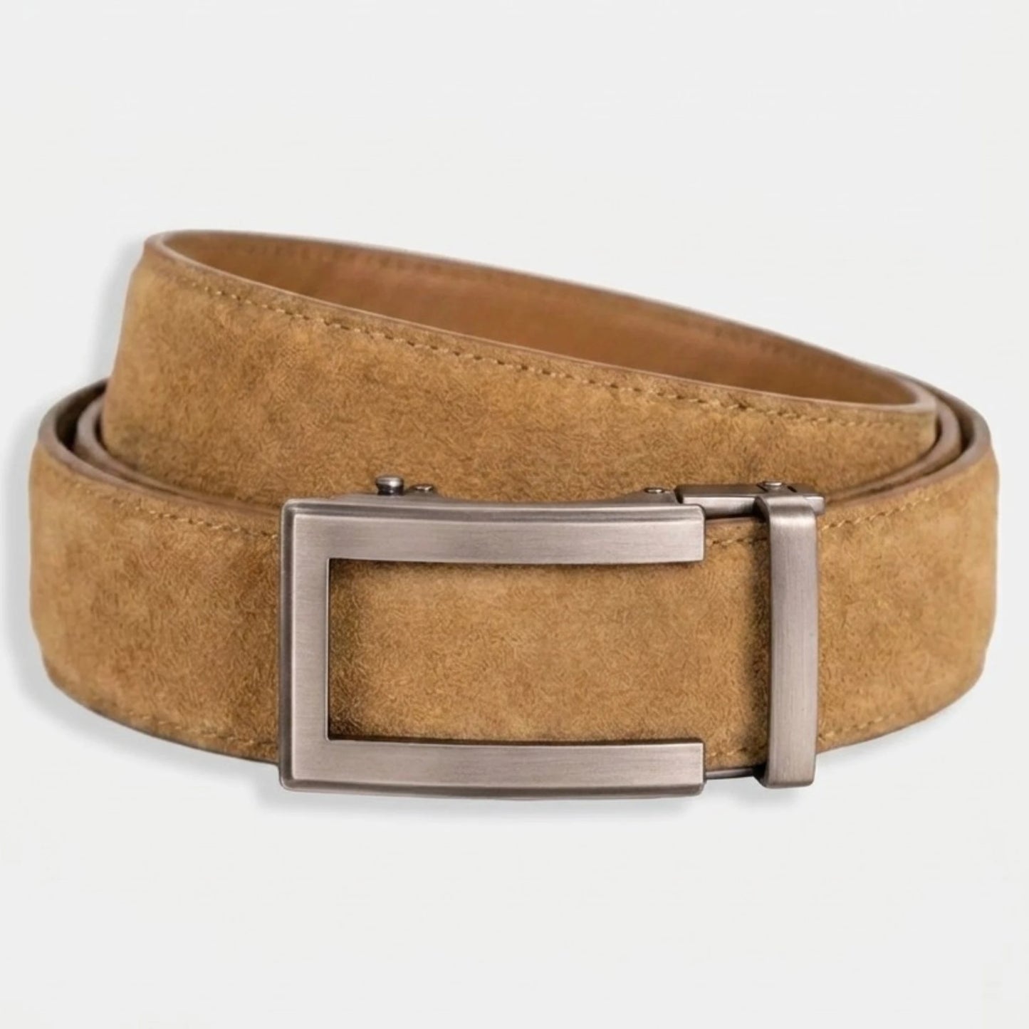BELTBOX® Suede Caramel × Steel Traditional | 3.5 см