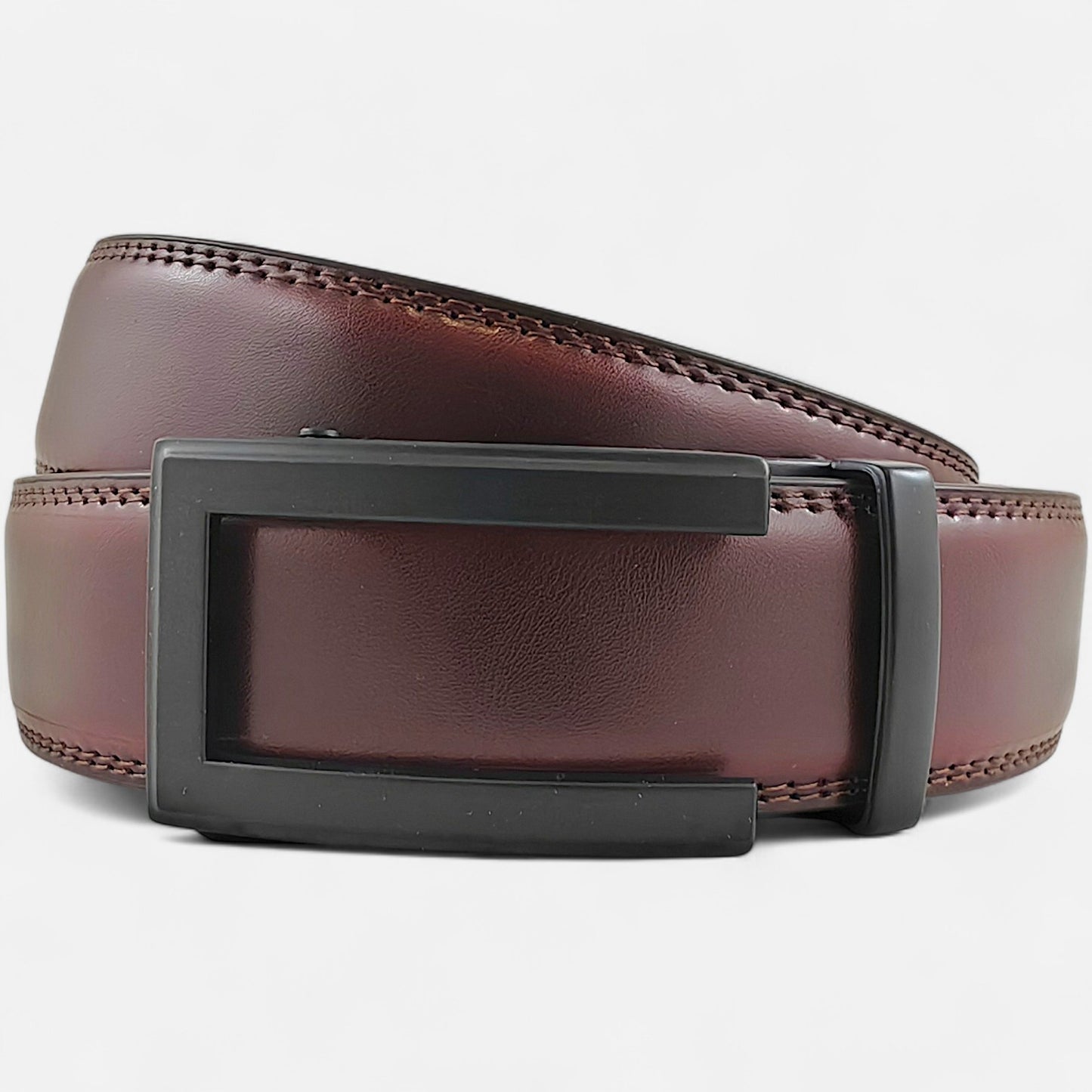 BELTBOX luxury | Махагонов мъжки колан без дупки от естествена кожа
