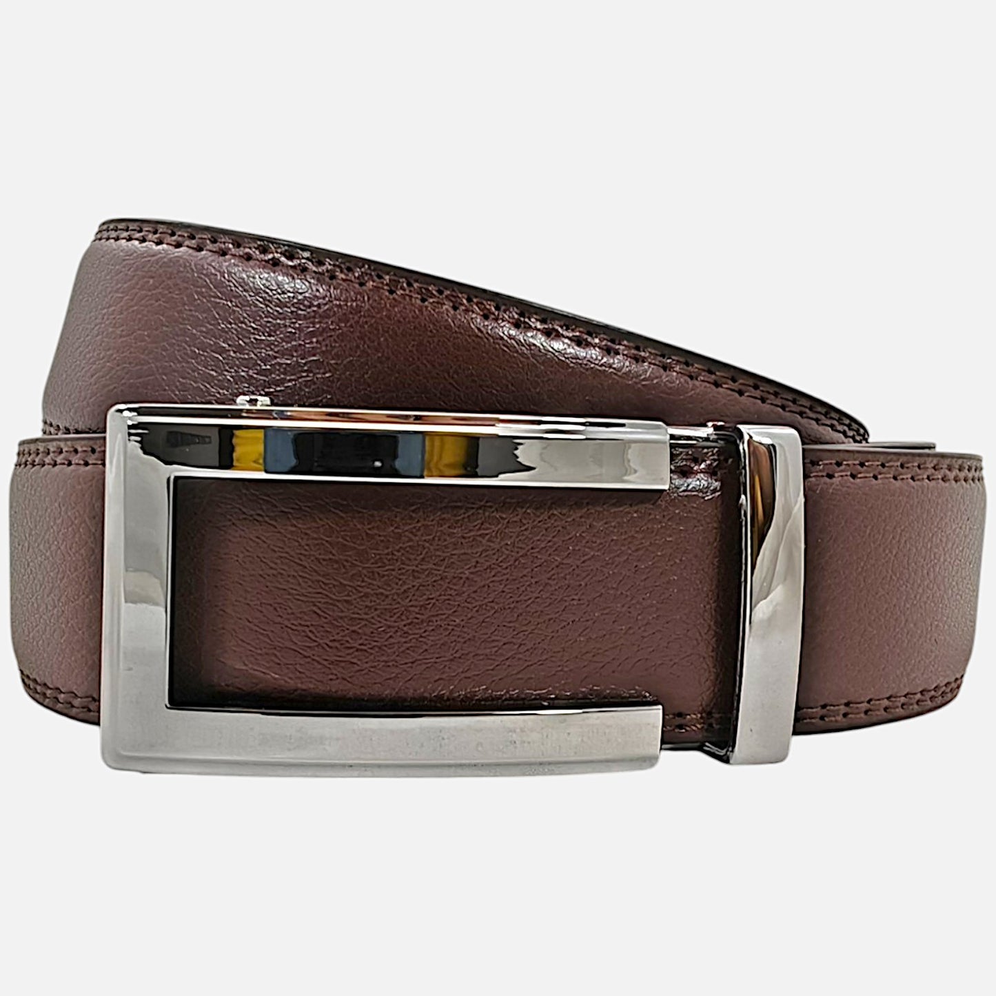 BELTBOX classic | Кафяв мъжки колан без дупки от естествена кожа