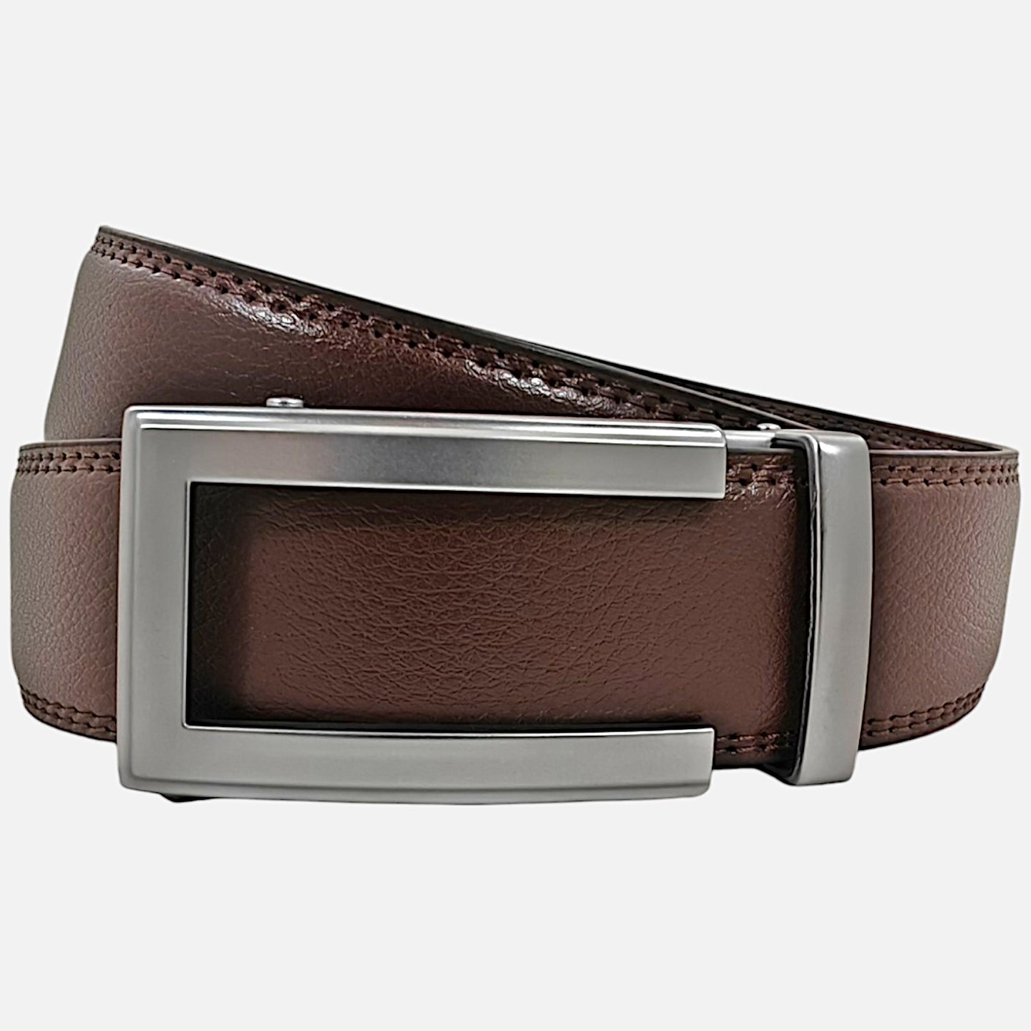 BELTBOX classic | Кафяв мъжки колан без дупки от естествена кожа