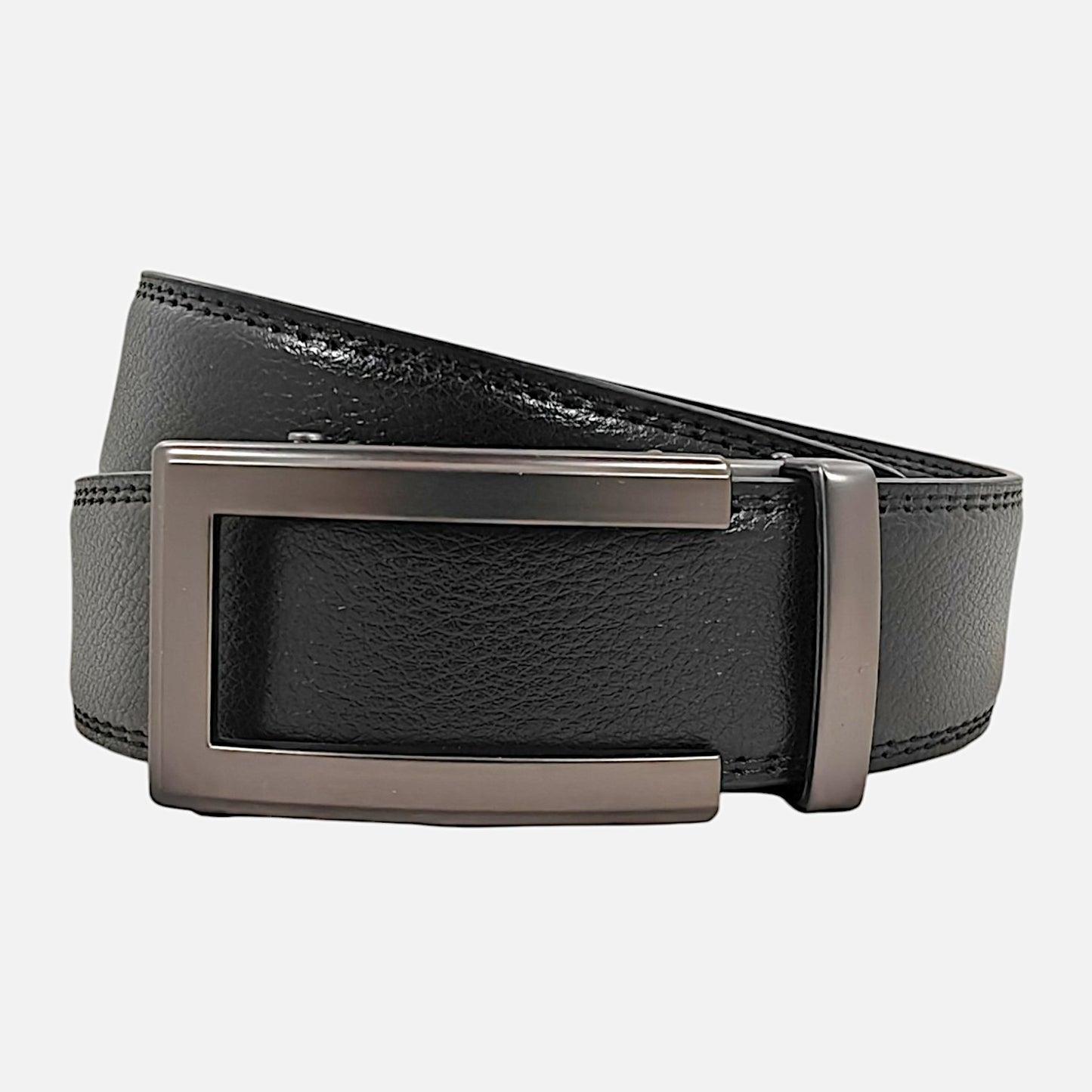 BELTBOX | Черен мъжки колан без дупки от естествена кожа - classic