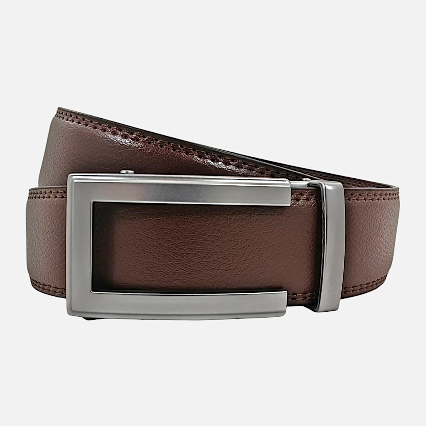 BELTBOX classic | Кафяв мъжки колан без дупки от естествена кожа