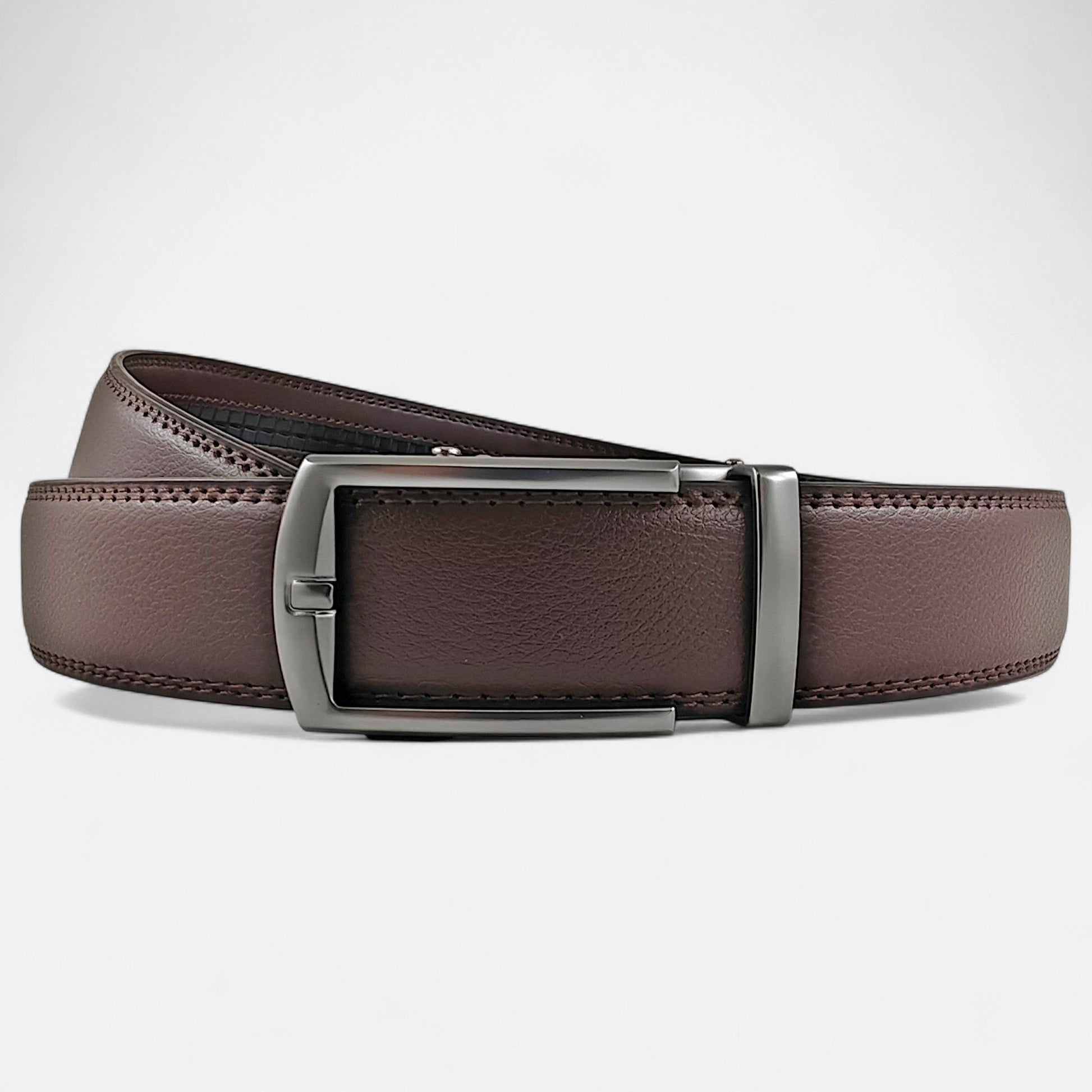 BELTBOX® Classic Brown × Silver Matt Minimalist | 3.5 см