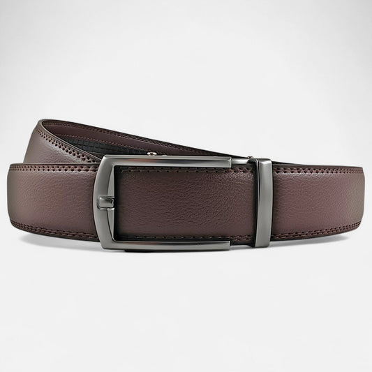 BELTBOX® Classic Brown × Silver Matt Minimalist | 3.5 см