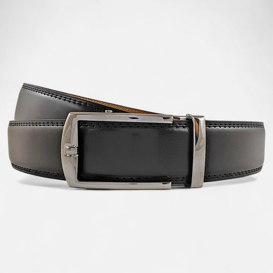 BELTBOX® Luxury Black × Silver Minimalist | 3.5 см