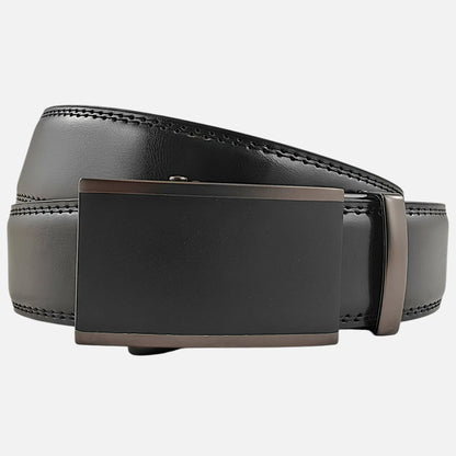 BELTBOX luxury | Черен мъжки колан без дупки от естествена кожа