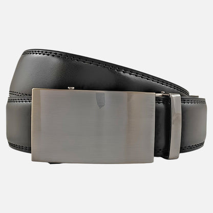 BELTBOX luxury | Черен мъжки колан без дупки от естествена кожа
