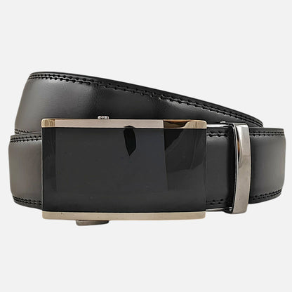 BELTBOX luxury | Черен мъжки колан без дупки от естествена кожа