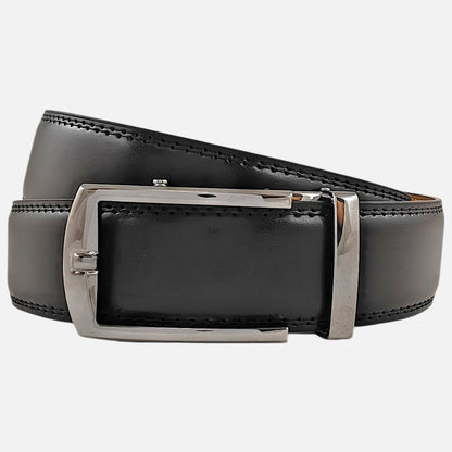 BELTBOX® Classic Black × Silver Minimalist | 3.5 см