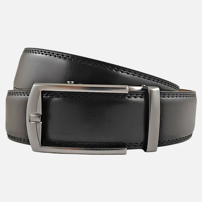 BELTBOX luxury | Черен мъжки колан без дупки от естествена кожа