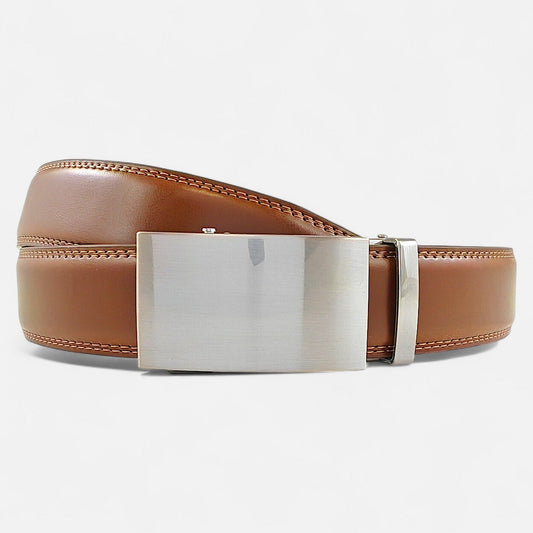 BELTBOX® Luxury Cognac × Silver Classic | 3.5 см