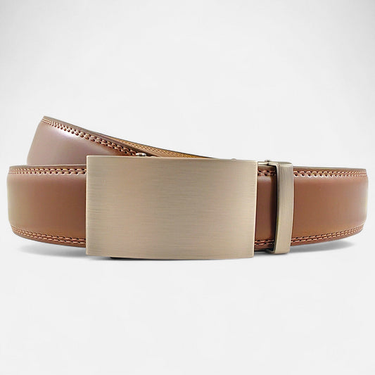 BELTBOX® Luxury Cognac × Steel Classic | 3.5 см