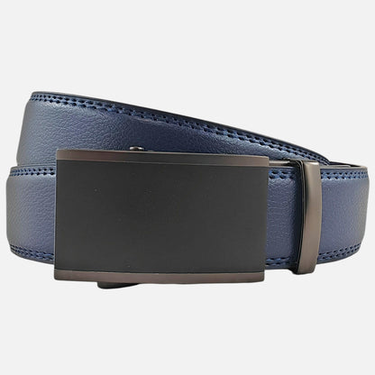 BELTBOX classic | Син мъжки колан без дупки от естествена кожа