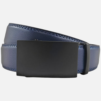 BELTBOX classic | Син мъжки колан без дупки от естествена кожа