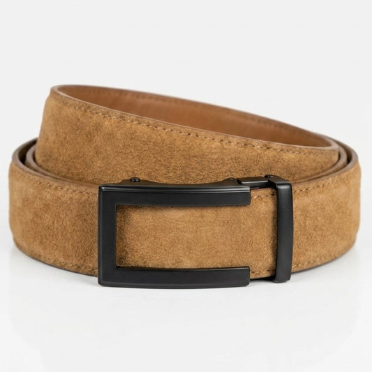 BELTBOX® Suede Caramel × Noir Traditional | 3.5 см