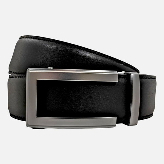 BELTBOX® Premier Black × Silver Matt Traditional | 3.5 см