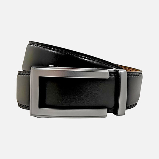 BELTBOX® Luxury Black × Silver Matt Traditional | 3.5 см