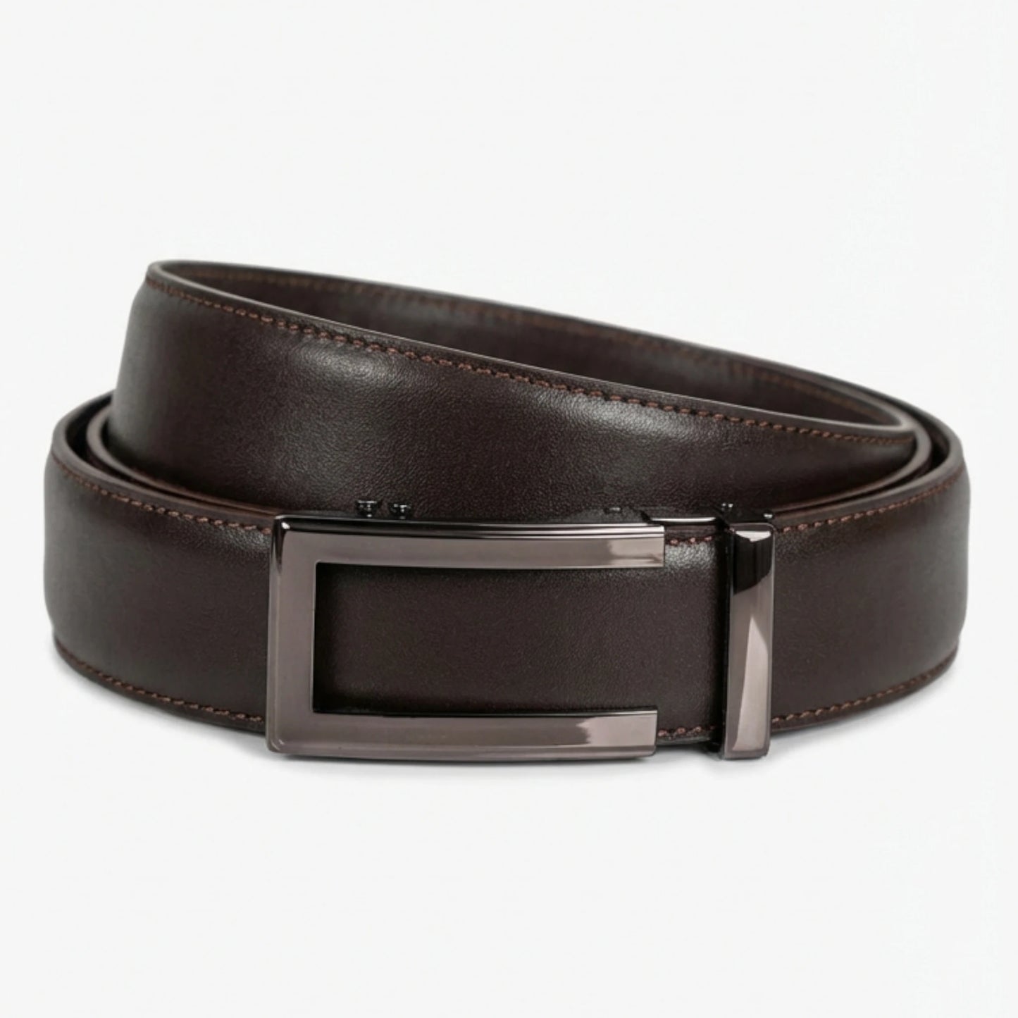 BELTBOX premier | Кафяв мъжки колан без дупки от Италианска естествена кожа