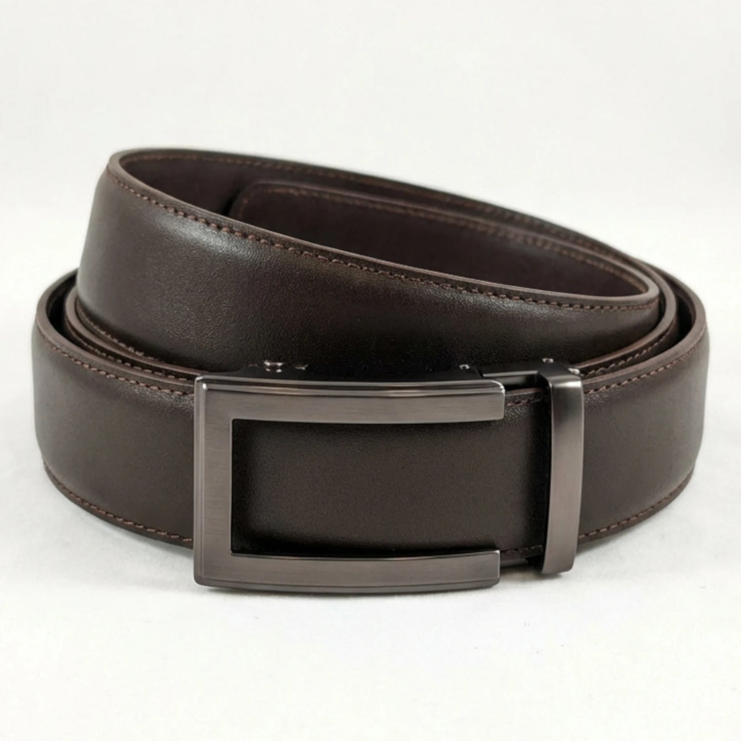 BELTBOX premier | Кафяв мъжки колан без дупки от Италианска естествена кожа