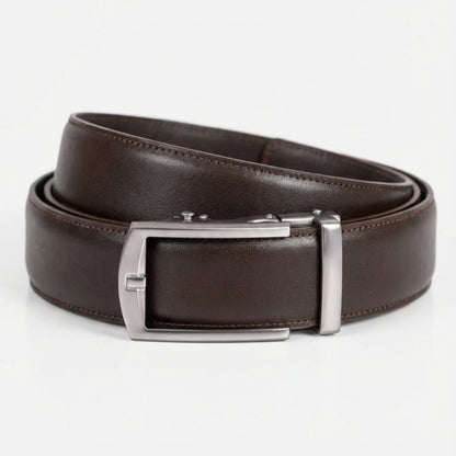 BELTBOX premier | Кафяв мъжки колан без дупки от Италианска естествена кожа