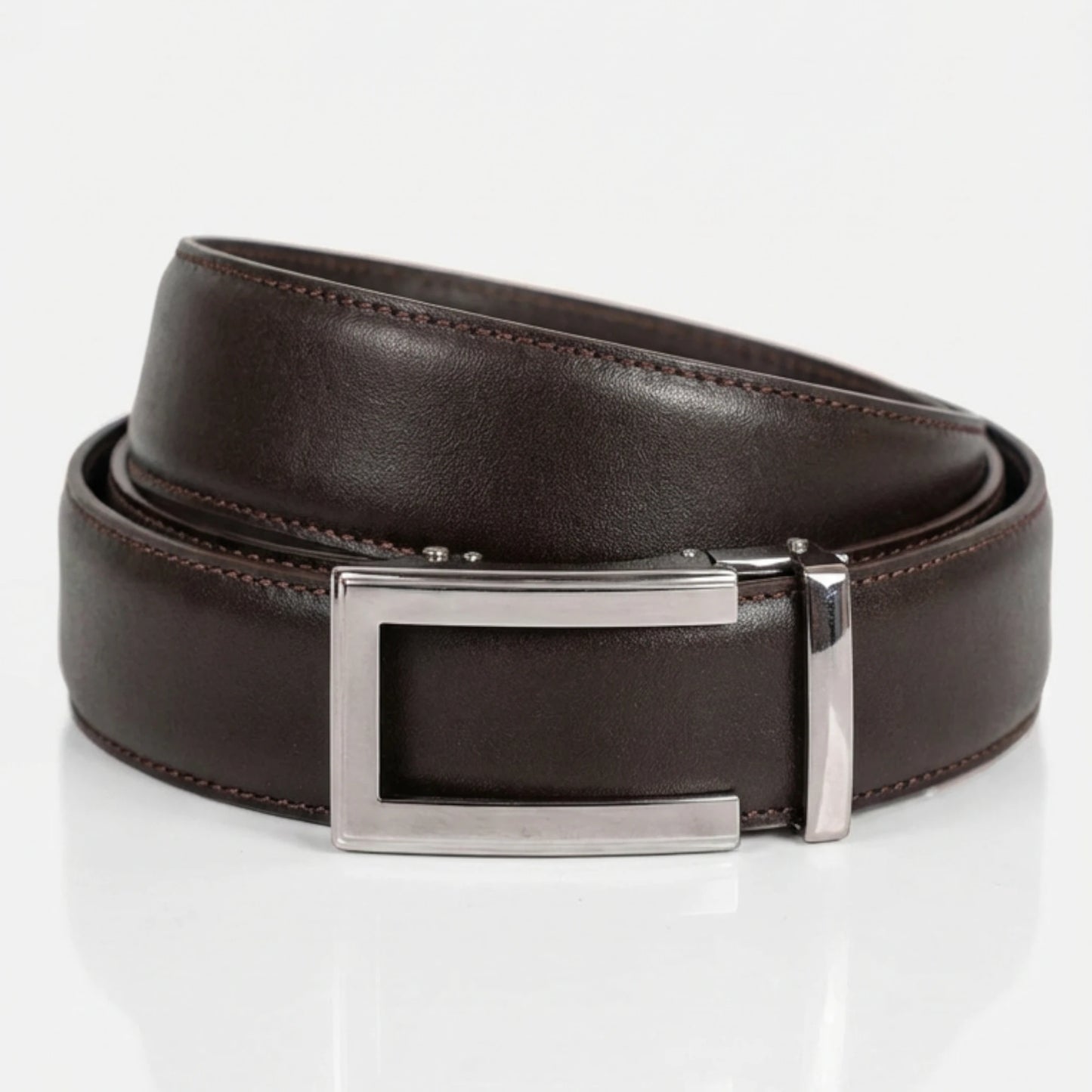 BELTBOX premier | Кафяв мъжки колан без дупки от Италианска естествена кожа