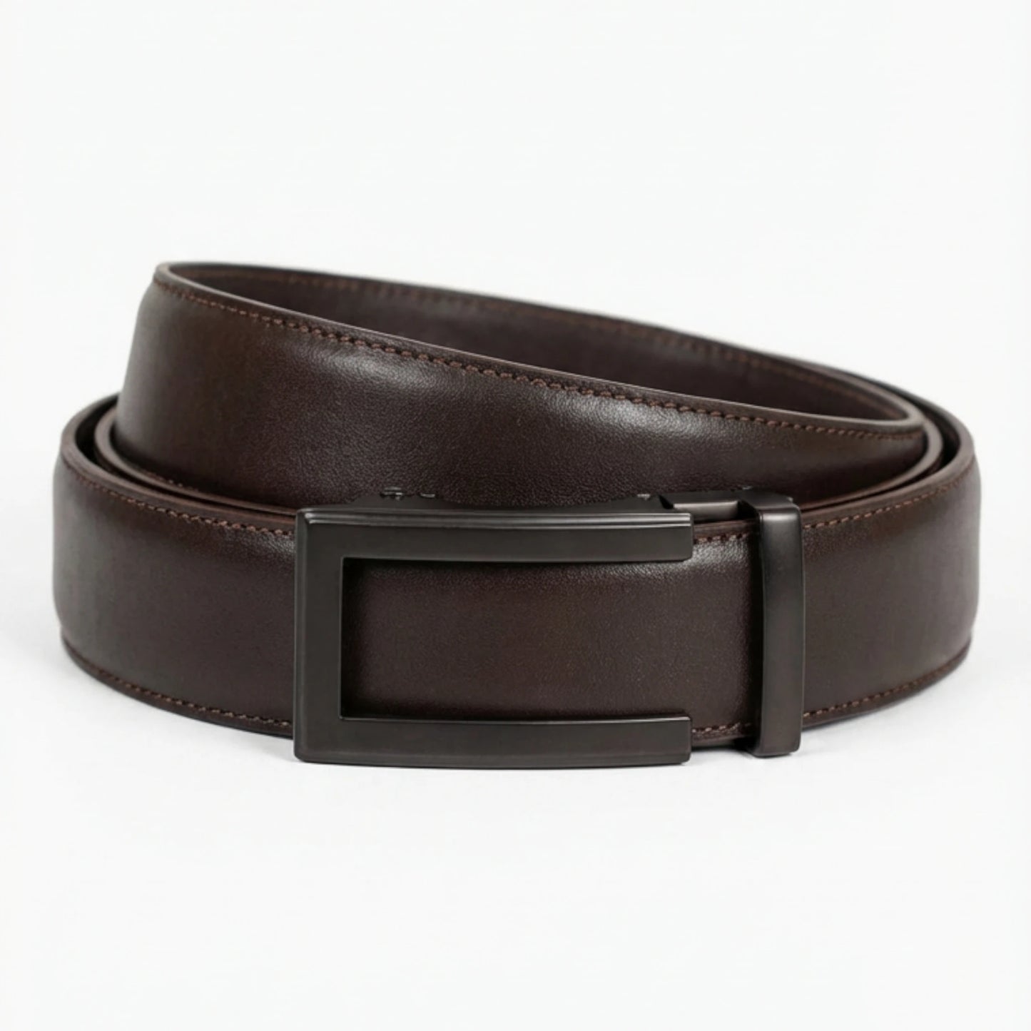 BELTBOX premier | Кафяв мъжки колан без дупки от Италианска естествена кожа