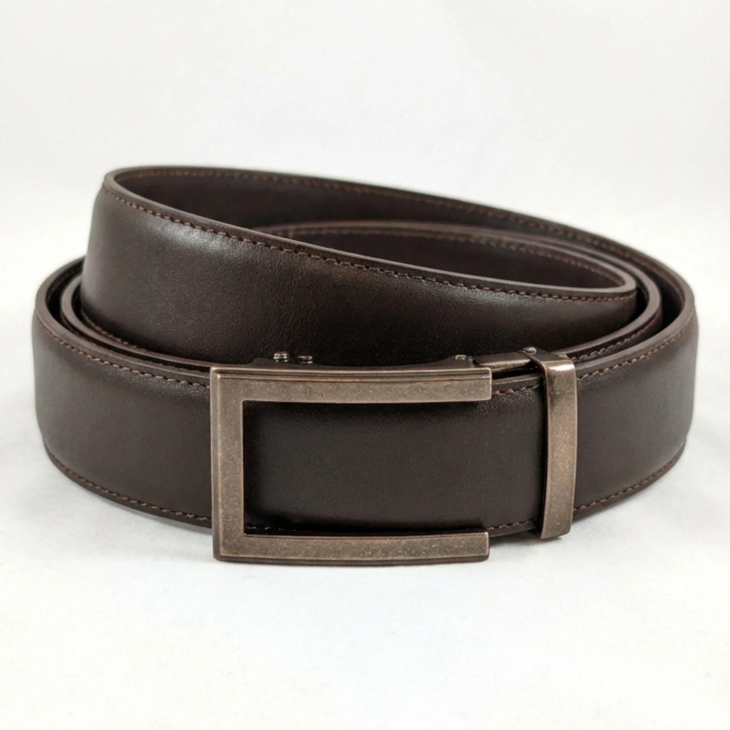 BELTBOX premier | Кафяв мъжки колан без дупки от Италианска естествена кожа