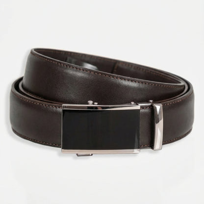 BELTBOX premier | Кафяв мъжки колан без дупки от Италианска естествена кожа