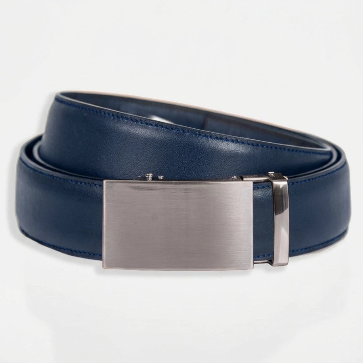BELTBOX premier | Син мъжки колан без дупки от Италианска естествена кожа