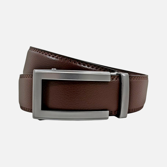 BELTBOX® Classic Brown × Silver Matt Traditional | 3.5 см