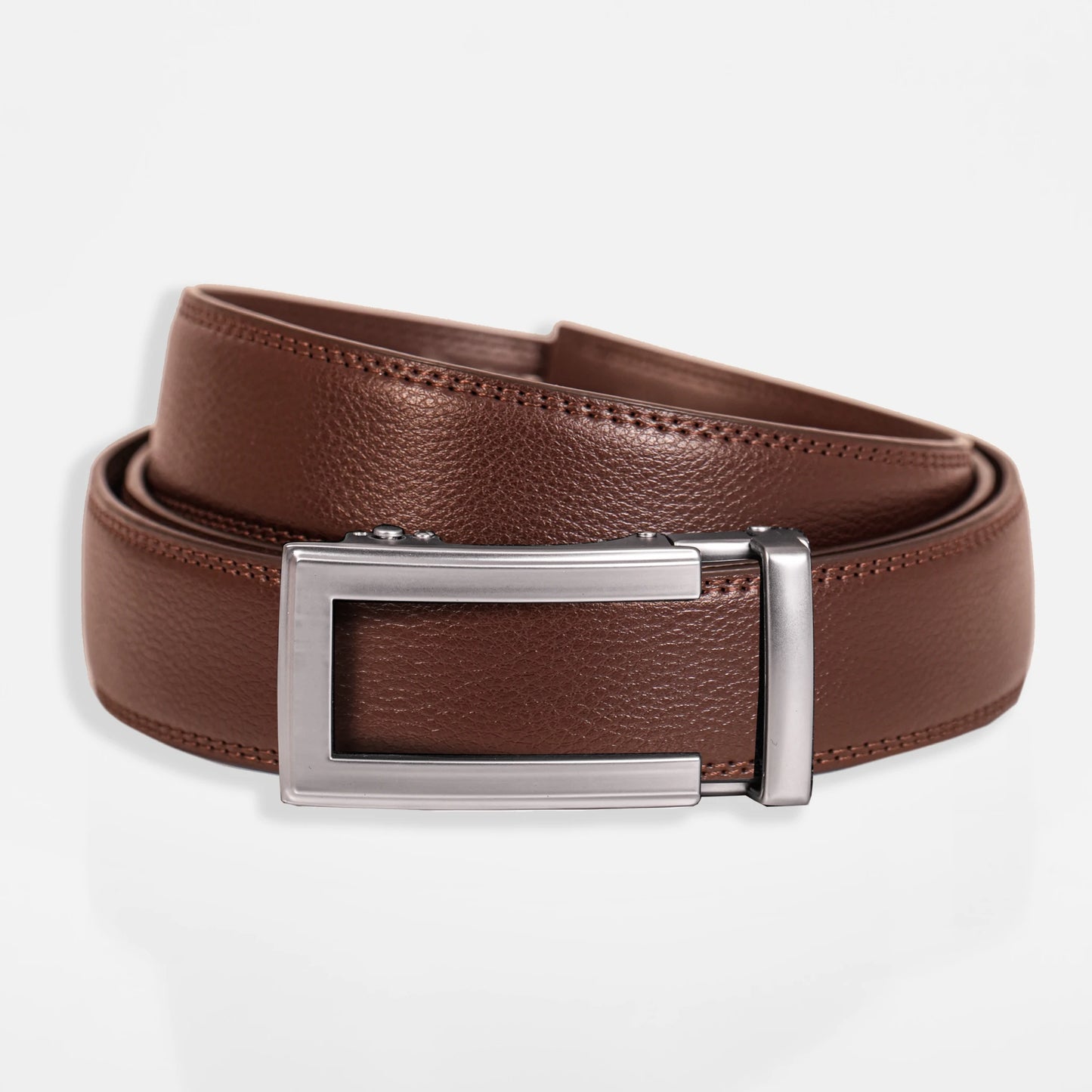 BELTBOX® Classic Brown × Silver Matt Traditional | 3.5 см