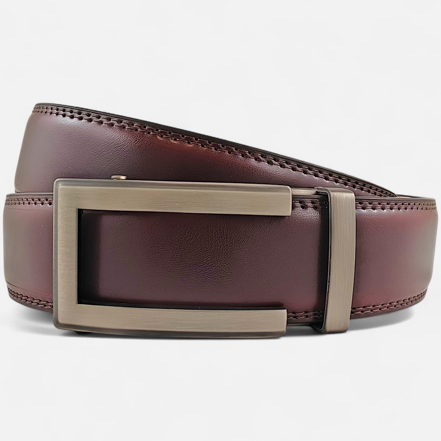 BELTBOX luxury | Махагонов мъжки колан без дупки от естествена кожа