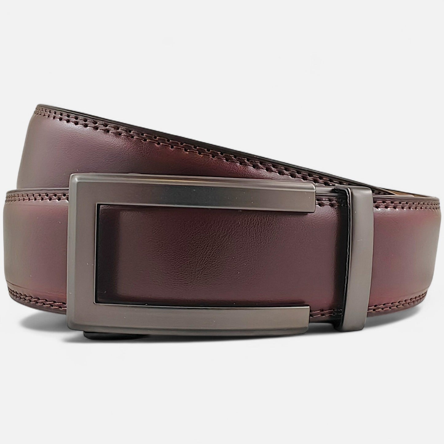 BELTBOX luxury | Махагонов мъжки колан без дупки от естествена кожа