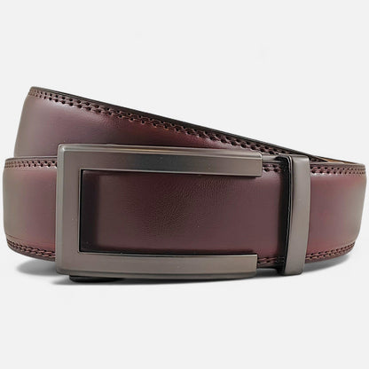 BELTBOX luxury | Махагонов мъжки колан без дупки от естествена кожа