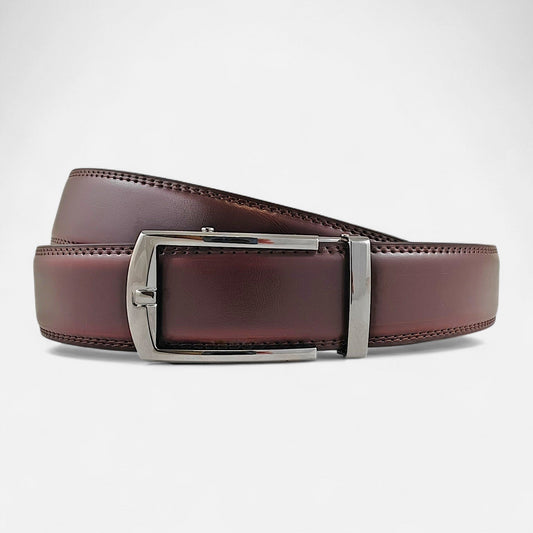 BELTBOX® Luxury Mahagon × Silver Minimalist | 3.5 см