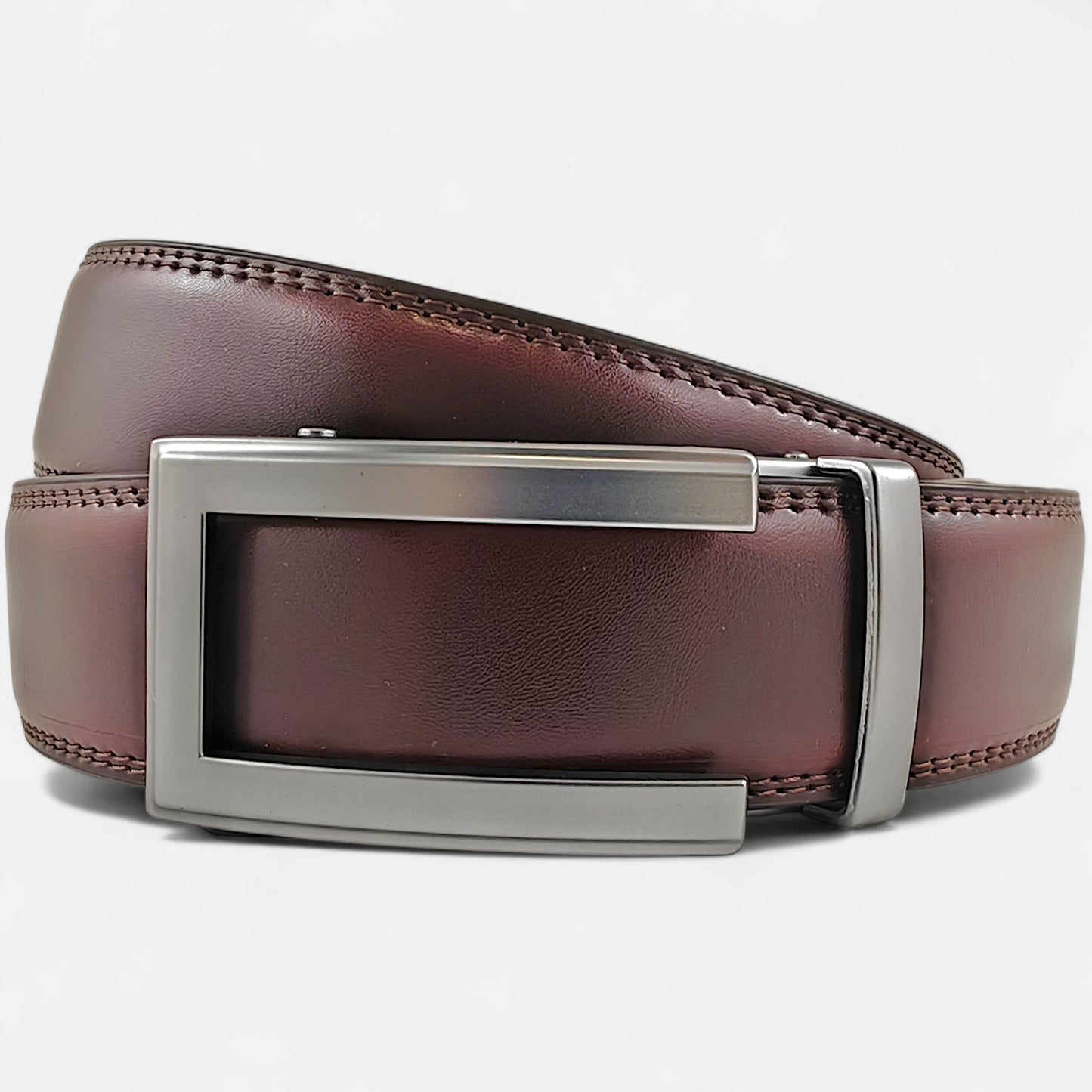 BELTBOX luxury | Махагонов мъжки колан без дупки от естествена кожа