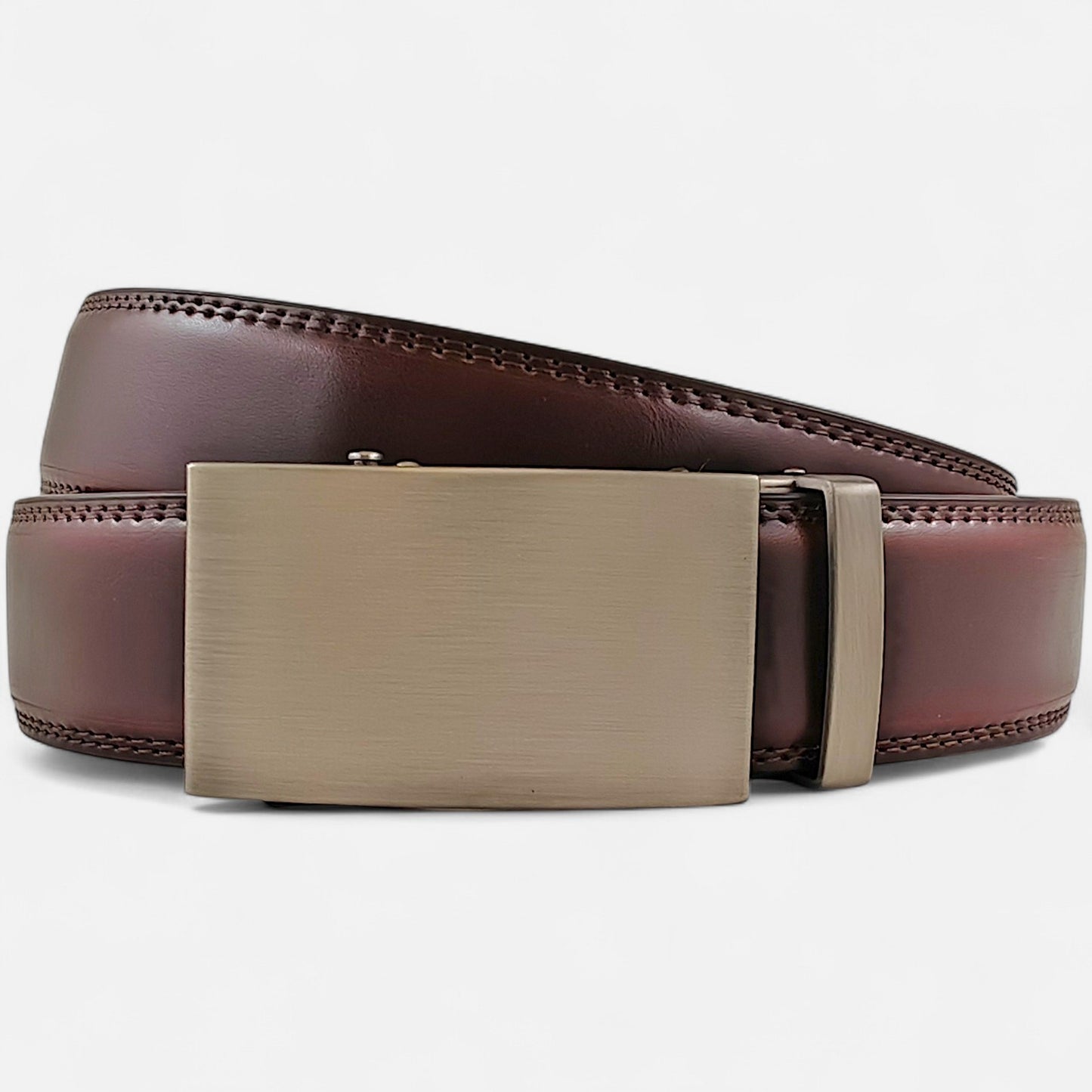 BELTBOX luxury | Махагонов мъжки колан без дупки от естествена кожа