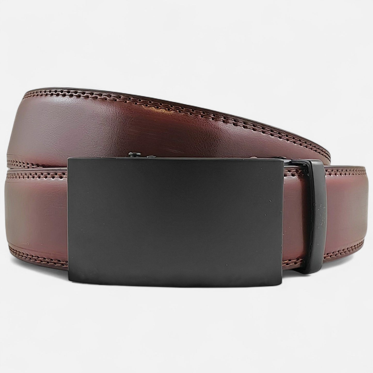 BELTBOX luxury | Махагонов мъжки колан без дупки от естествена кожа