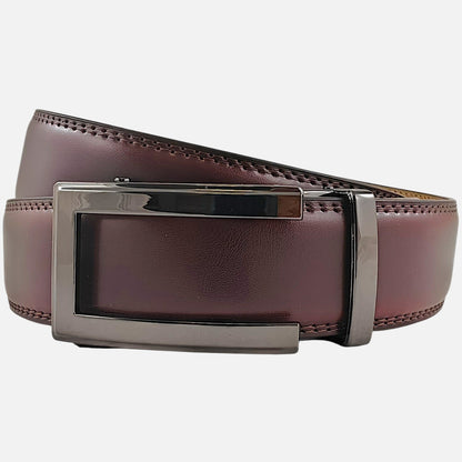 BELTBOX luxury | Махагонов мъжки колан без дупки от естествена кожа