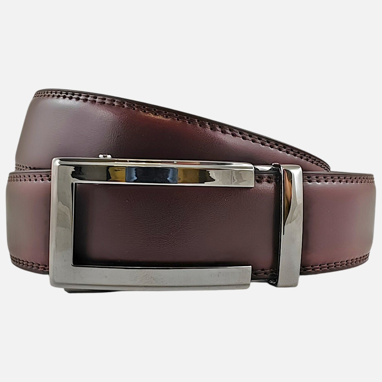 BELTBOX luxury | Махагонов мъжки колан без дупки от естествена кожа