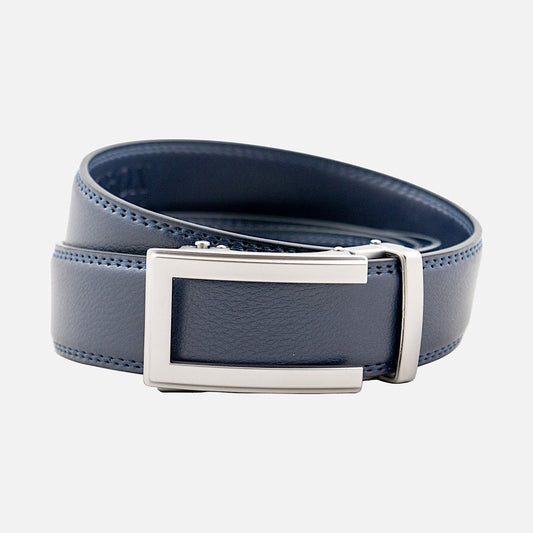 BELTBOX® Classic Blue × Silver Matt Traditional | 3.5 см