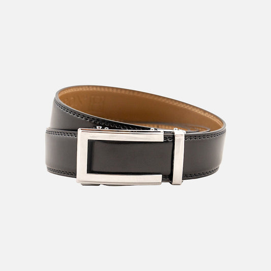 BELTBOX® Luxury Black × Silver Traditional | 3.5 см