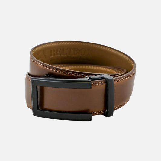 BELTBOX® Luxury Cognac × Noir Traditional | 3.5 см