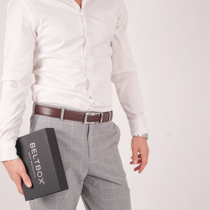 BELTBOX® Classic Brown × Silver Traditional | 3.5 см